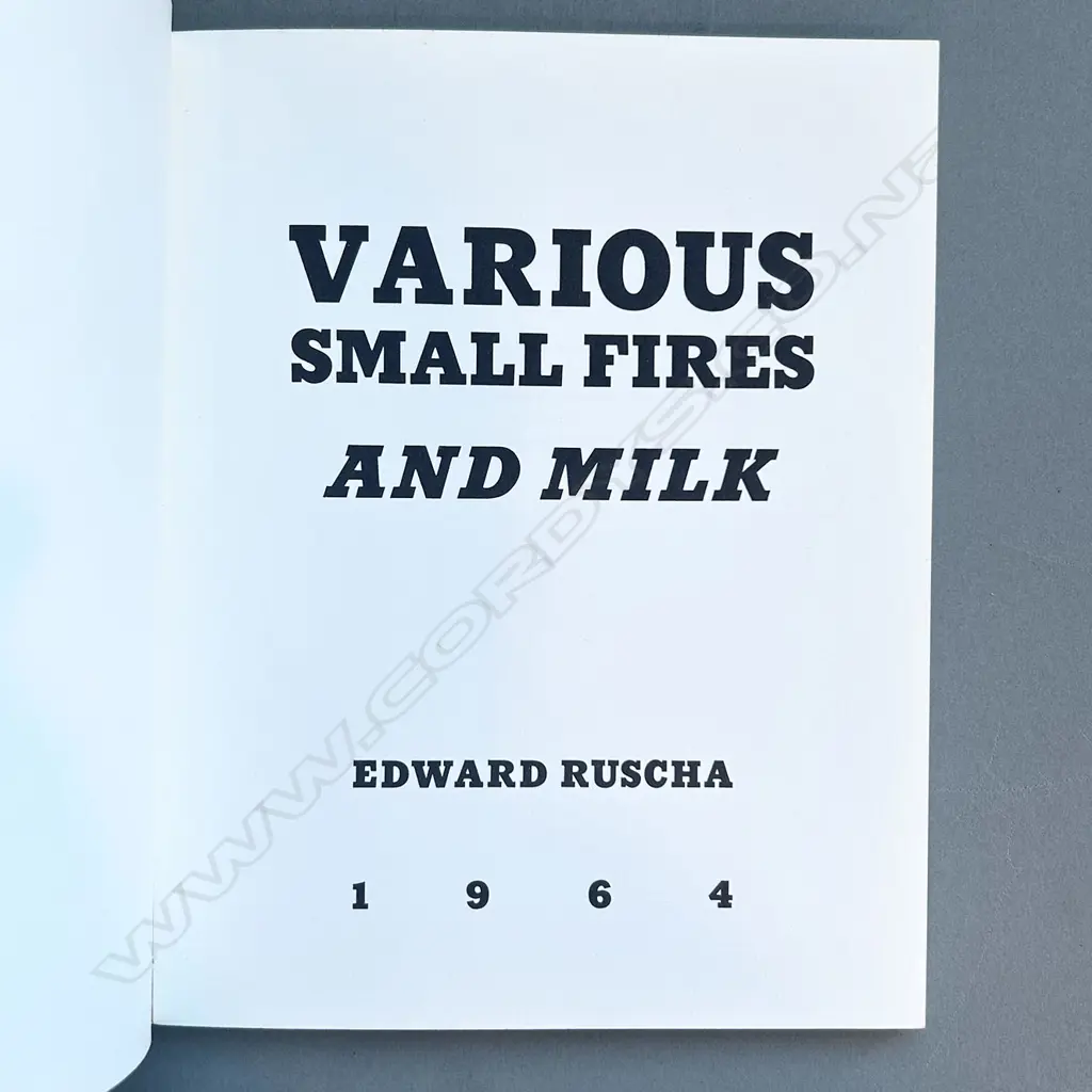 EDWARD RUSCHA: VARIOUS SMALL FIRES Image 1++